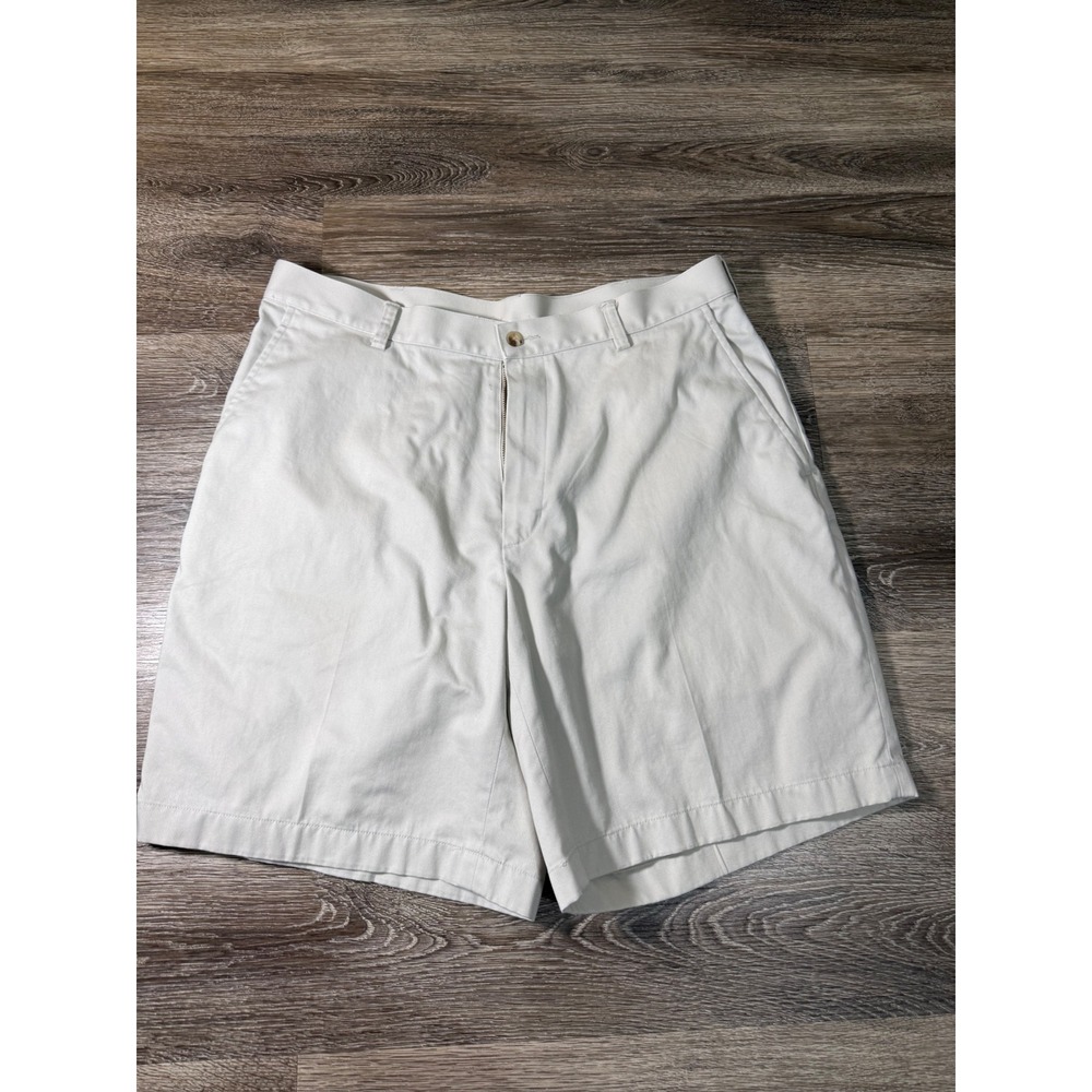 Jos. A. Bank Travelers Collection Mens Chino Shorts 36 Stone Beige Cotton Twill